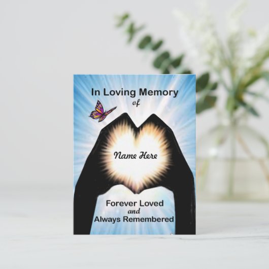 Carte Postale Coeur de main éternel (Debout devant)