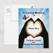 Carte Postale Coeur de main éternel (Devant / Derrière)