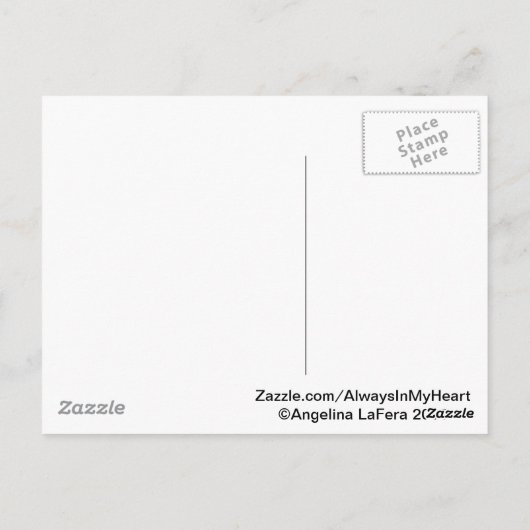 Carte Postale Coeur de main éternel (Dos)