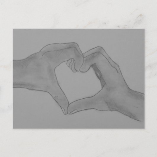 Carte postale Cœur de mains (Devant)