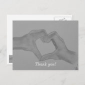 Carte Postale Cœur de mains (Devant / Derrière)