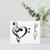 Carte Postale Coeur de musical de Merci (Debout devant)