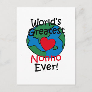 Carte Postale Cœur de Nonno le plus grand du monde