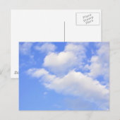 Carte Postale Cœur de nuages (Devant / Derrière)