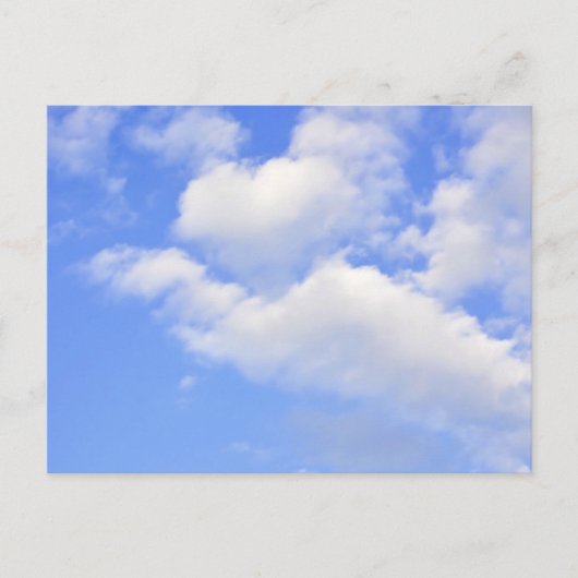 Carte Postale Cœur de nuages (Devant)