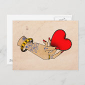 Carte Postale Coeur de papier (Devant / Derrière)