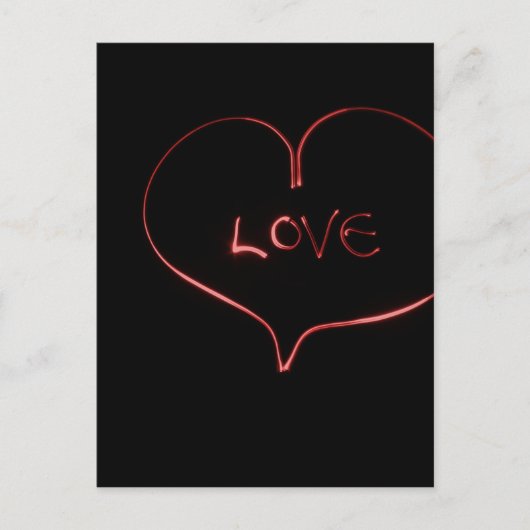 Carte Postale Coeur de peinture légère (Devant)