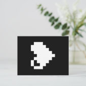 Carte Postale Coeur de pixel 8 bits (Debout devant)