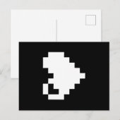 Carte Postale Coeur de pixel 8 bits (Devant / Derrière)