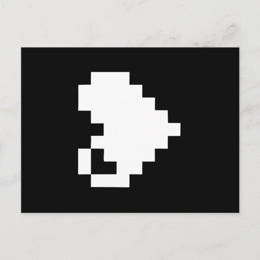 Carte Postale Coeur de pixel 8 bits (Devant)