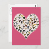 Carte Postale Coeur de poulet (Devant / Derrière)