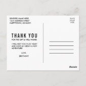 Carte Postale Cœur de remerciement de remise de diplôme moderne  (Dos)