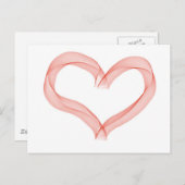 Carte Postale Coeur de ruban (Devant / Derrière)