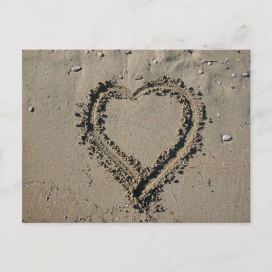 Carte Postale Coeur de sable (Devant)