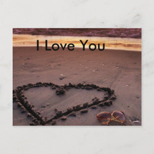 Carte Postale Coeur de sable