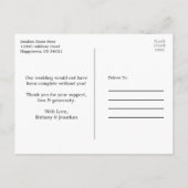 Carte Postale Cœur de script de calligraphie 2 Photo de mariage  (Dos)