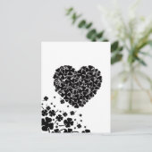 Carte Postale Coeur de trèfle noir (Debout devant)