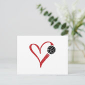 Carte Postale Coeur de volleyball | Cadeaux d'équipe d'entraîneu (Debout devant)