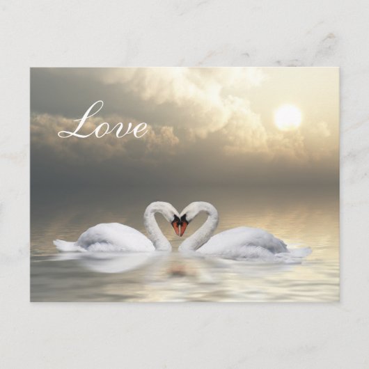 Carte Postale Coeur des cygnes (Devant)