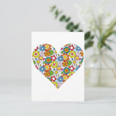Carte Postale Coeur des fleurs (Debout devant)