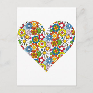 Carte Postale Coeur des fleurs