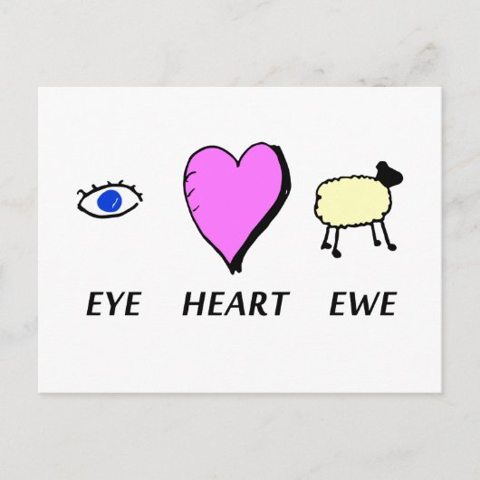 Carte Postale Coeur des yeux (Devant)