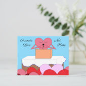 Carte Postale Coeur Donner un discours sur l'amour : (Debout devant)