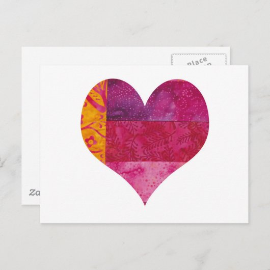 Carte Postale Coeur doré (Devant / Derrière)