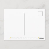 Carte Postale Cœur Doré Rayures Noires et Blanches Joyeux Annive (Dos)