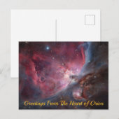 Carte postale Coeur d'Orion (Devant / Derrière)