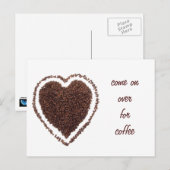 Carte Postale coeur du café (Devant / Derrière)