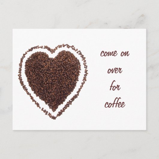 Carte Postale coeur du café (Devant)