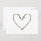 Carte Postale Coeur du crochet de poisson (Devant / Derrière)