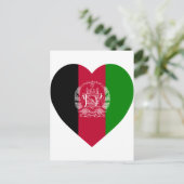 Carte Postale Coeur du drapeau afghan (Debout devant)