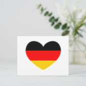 Carte Postale Coeur du drapeau allemand (Debout devant)