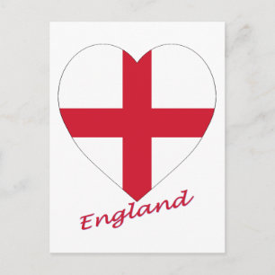 Carte Postale Coeur du drapeau anglais
