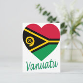 Carte Postale Coeur du drapeau de Vanuatu (Debout devant)