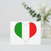 Carte Postale Coeur du drapeau italien (Debout devant)