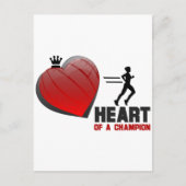 Carte Postale Coeur d'un Champion en course (Devant)