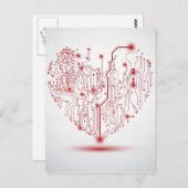 Carte postale Coeur électrique (Devant / Derrière)
