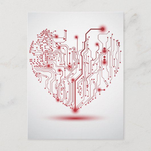 Carte postale Coeur électrique (Devant)