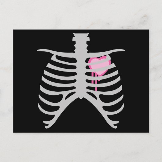 Carte Postale Coeur en cage (Devant)