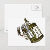 Carte Postale Coeur en cage (Devant / Derrière)