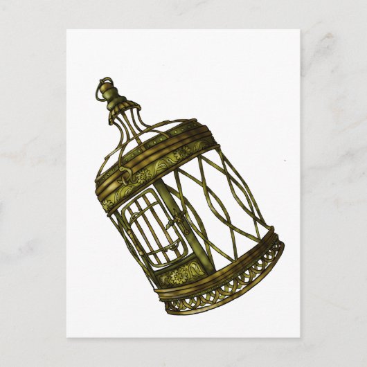 Carte Postale Coeur en cage (Devant)