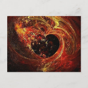 Carte Postale Cœur en feu
