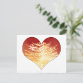 Carte Postale coeur en feu (Debout devant)