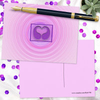Cœur en spirale rose encadré Vous manque