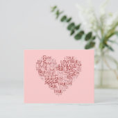 Carte postale Coeur et amour (Debout devant)