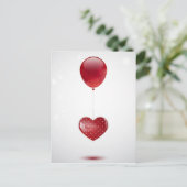 Carte Postale Coeur et ballon (Debout devant)
