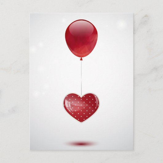 Carte Postale Coeur et ballon (Devant)